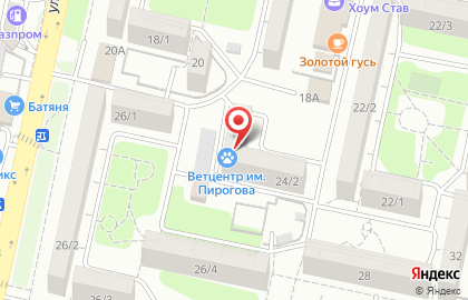 Ветеринарный центр на Пирогова на карте