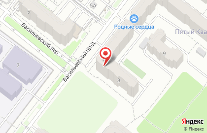 Цветочная мастерская Лейка в Васильевском проезде на карте