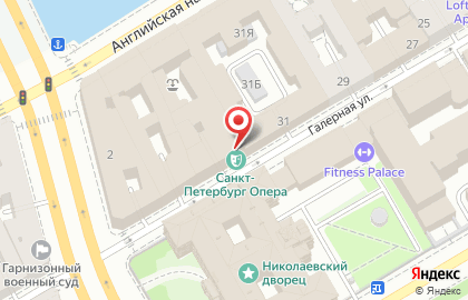 Театр Санктъ-Петербургъ Опера на Галерной улице на карте