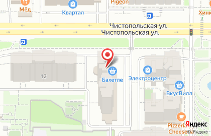 Супермаркет Бахетле в Казани на карте