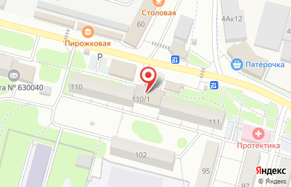 Супермаркет Омега в Заельцовском районе на карте