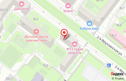 Район Хамовники Совет пенсионеров, ветеранов войны, труда, Вооруженных Сил и правоохранительных органов на 2-й Фрунзенской улице на карте