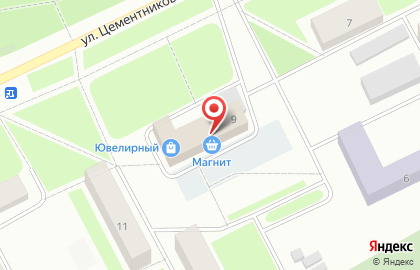 Магазин косметики и бытовой химии Магнит Косметик на улице Цементников на карте
