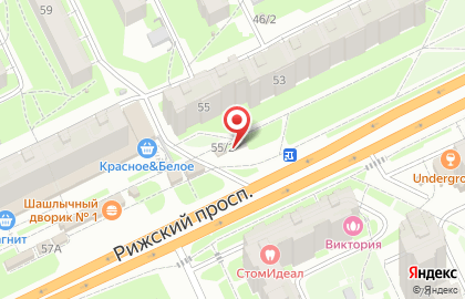 Киоск по продаже печатной продукции Псков-Печать на Рижском проспекте, 55/1 киоск на карте
