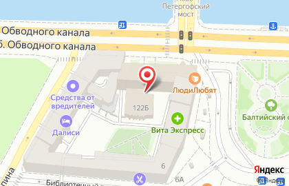 ОАО Банкомат, МТС-Банк на набережной Обводного канала на карте