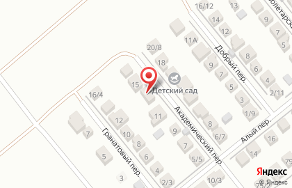 Частный детский сад Матрёшки в Академическом переулке на карте