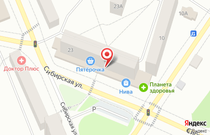 Аптека Планета Здоровья в Глазове, на Сибирской улице на карте