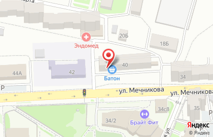 Продуктовый дискаунтер Батон в Железнодорожном районе на карте