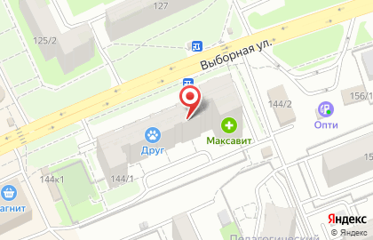 Продуктовый магазин Домашний в Октябрьском районе на карте
