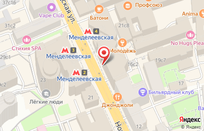 Ресторан быстрого обслуживания Макдоналдс на Новослободской улице на карте