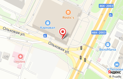 Магазин одежды Твое в ТЦ Карнавал на карте
