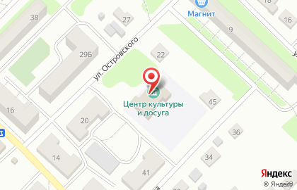 Магазин продуктов Добрый на улице Островского на карте