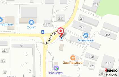 Магазин автозапчастей для иномарок Автомир на Советской улице на карте