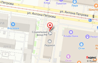 Управление пенсионного фонда в г. Барнауле Клиентская служба в Ленинском районе на карте