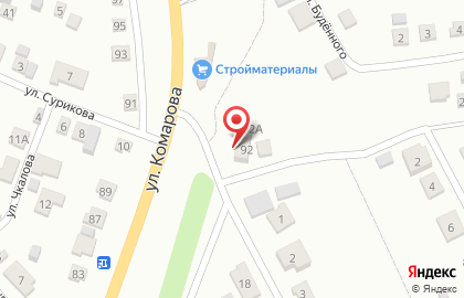 Магазин ритуальных принадлежностей на улице Комарова на карте