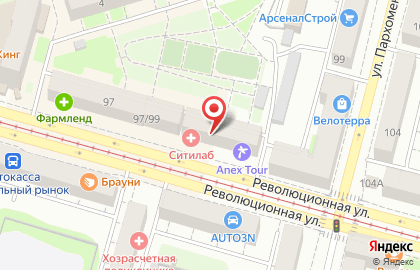 Парикмахерская Красотка на Революционной улице на карте