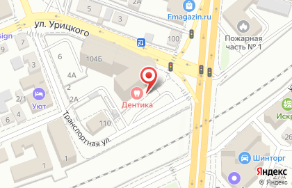 Стоматологический центр Дентика на улице Ленина на карте