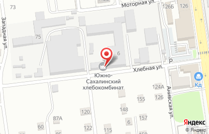 Розничная сеть продовольственных магазинов Хлебница в Южно-Сахалинске на карте