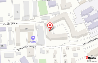 Авангард на Ермаковской улице на карте