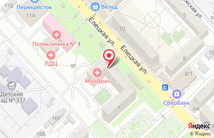 Супермаркет Магнит у дома в Ворошиловском районе на карте