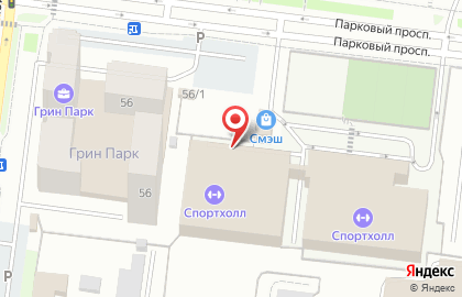 Специализированный магазин товаров для большого тенниса Смэш на карте