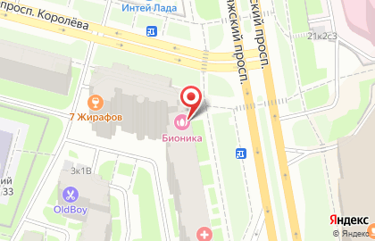 Медицинский Центр Красоты Бионика на Коломяжском проспекте на карте