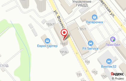 Торгово-сервисный центр Евростартер в Советском районе на карте