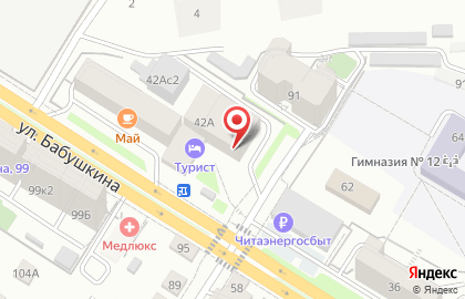 Кристалл на улице Бабушкина на карте