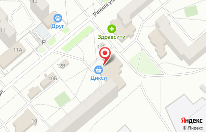 Супермаркет Дикси в Заволжском районе на карте