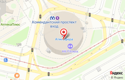 Автошкола Мегаполис на Комендантской площади на карте