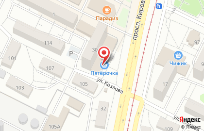Супермаркет Пятёрочка в Москве на карте