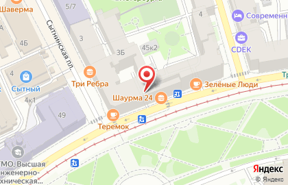 Кафе-кондитерская Север-Метрополь на Кронверкском проспекте на карте