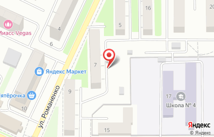 Елена на улице Романенко на карте