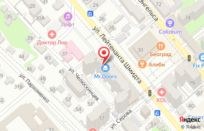 Банкомат КБ КЕДР на улице Лейтенанта Шмидта на карте