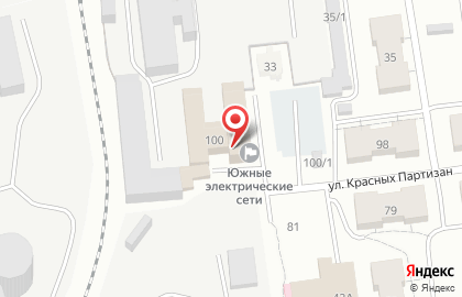 Южные электрические сети на улице Красных Партизан на карте