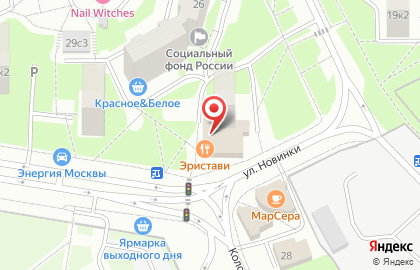 Киоск фруктов и овощей в Нагатинском затоне на карте
