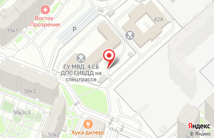 4-й спецбатальон ДПС ГИБДД на спецтрассе, ГУ МВД России по г. Москве на карте