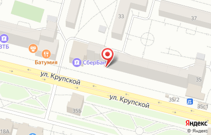 Продуктовый магазин Гурман на улице Крупской на карте
