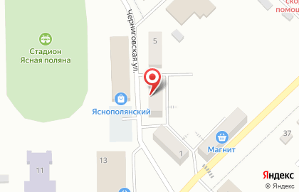 Продуктовый магазин Малина на Черниговской улице на карте