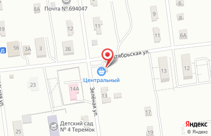 Магазин Центральный на Октябрьской улице на карте