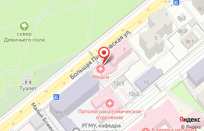 Банкомат МТС-Банк на Большой Пироговской улице на карте