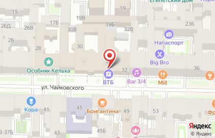 Банкомат ВТБ на улице Чайковского, 32 на карте