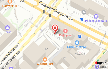 Святовит чоп на Комсомольской (ул Садовая-Спасская) на карте