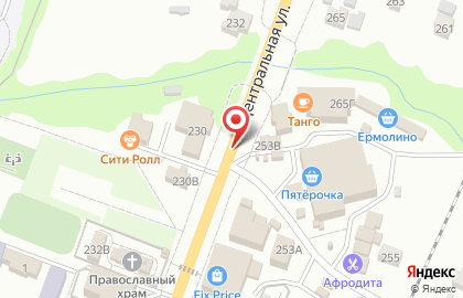 Киоск по продаже питьевой воды на Центральной улице на карте