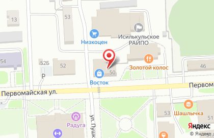 Супермаркет Восток на Первомайской улице на карте