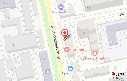 Ситилаб на Комсомольской улице на карте