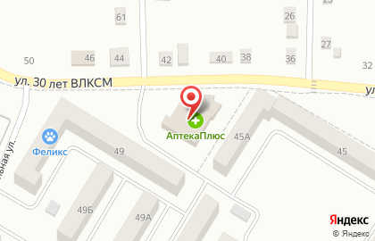 Райффайзенбанк, АО на улице 30 лет ВЛКСМ на карте