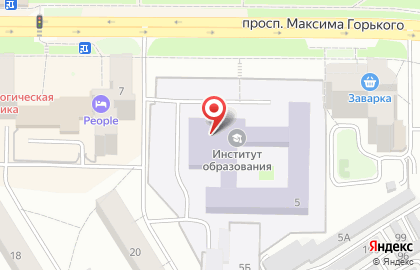 Столовая Веранда на проспекте Максима Горького на карте
