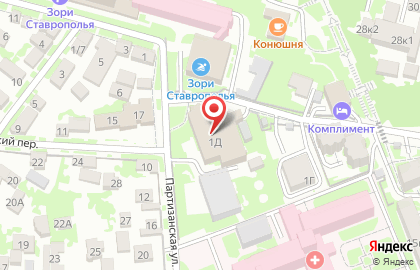 Автокомплекс на Партизанской улице на карте