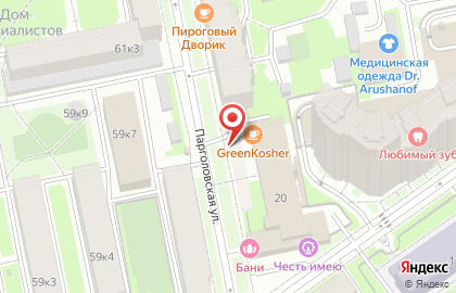 Магазин овощей на Парголовской улице на карте